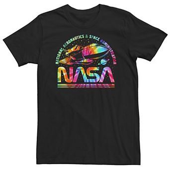 Big & Tall NASA Tie-Dye Filled Logo Tee