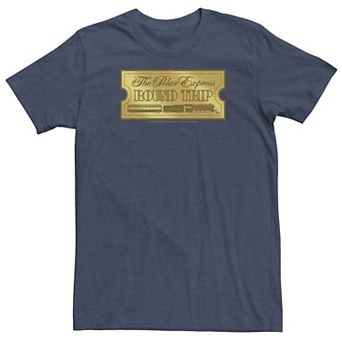 Big & Tall The Polar Express Round Trip Ticket Tee