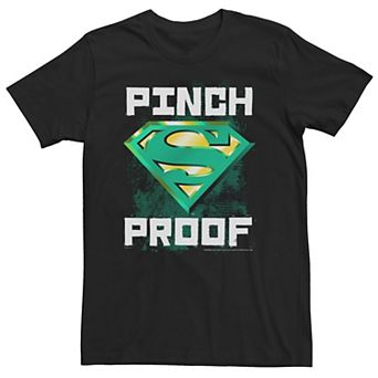 Big & Tall DC Comics Superman St. Patrick's Day Pinch Proof Logo Tee