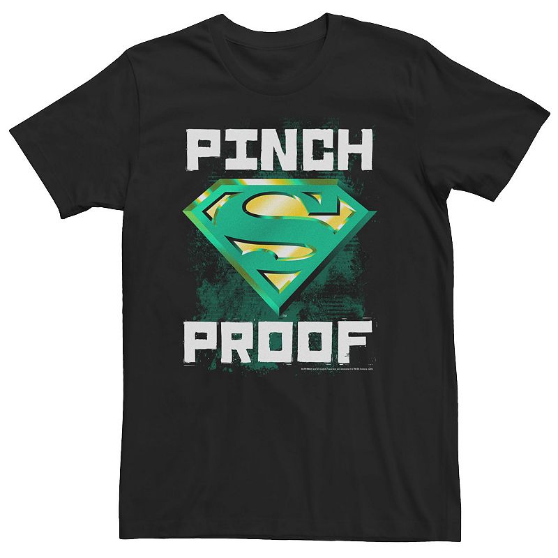 Big & Tall DC Comics Superman St. Patricks Day Pinch Proof Logo Tee, Mens
