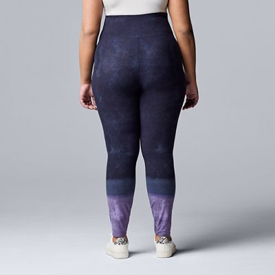 Plus Size Simply Vera Vera Wang Dip Dye High Rise Live In Leggings