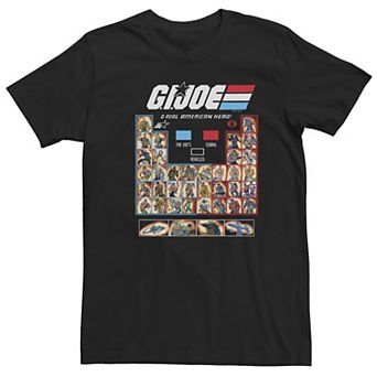 Big & Tall G.I. Joe Group Shot Periodic Roll Call Tee