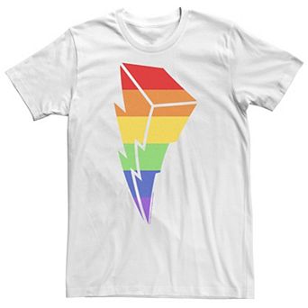 Big & Tall Power Rangers Pride Bolt Rainbow Tee