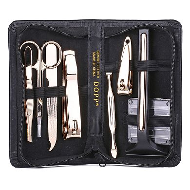 Men's Dopp 8-Piece Genuine Leather Manicure Set