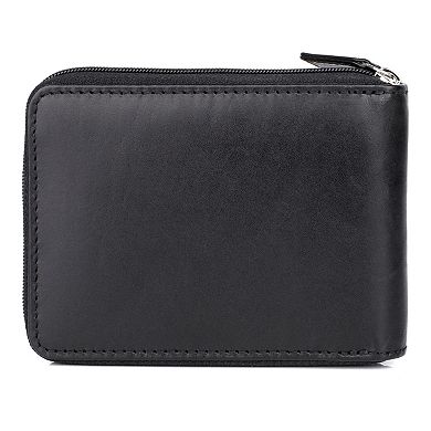Men's Dopp Regatta Leather Zip-Around Billfold Wallet
