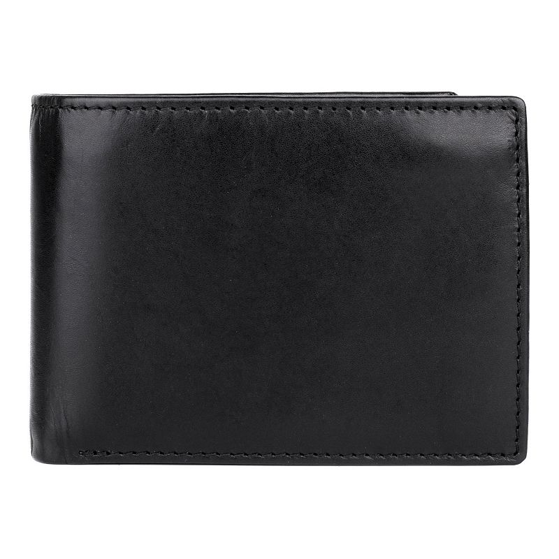 Mens Dopp Regatta Leather Convertible Billfold Wallet, Black
