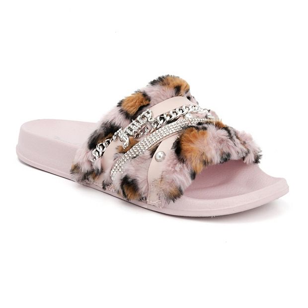 Faux fur 2024 slides women