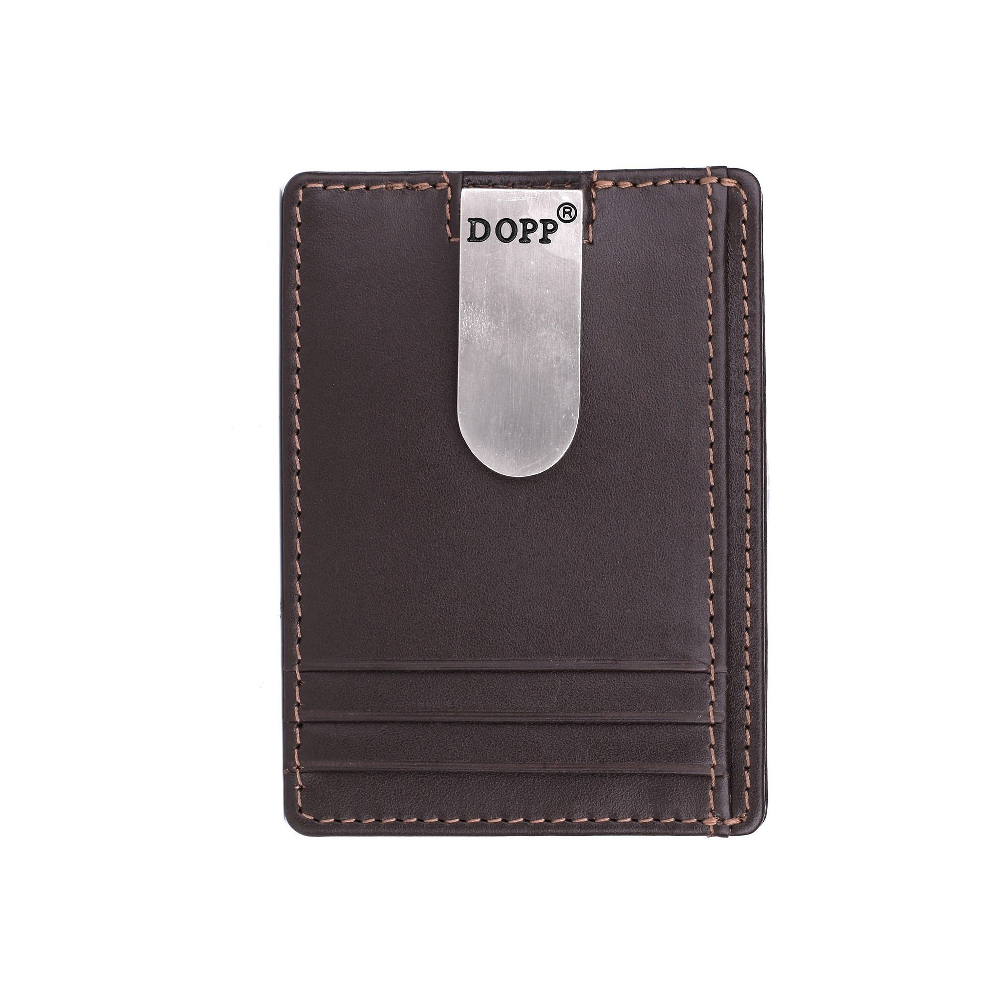Mens Dopp Regatta Front Pocket Money Clip, Brown