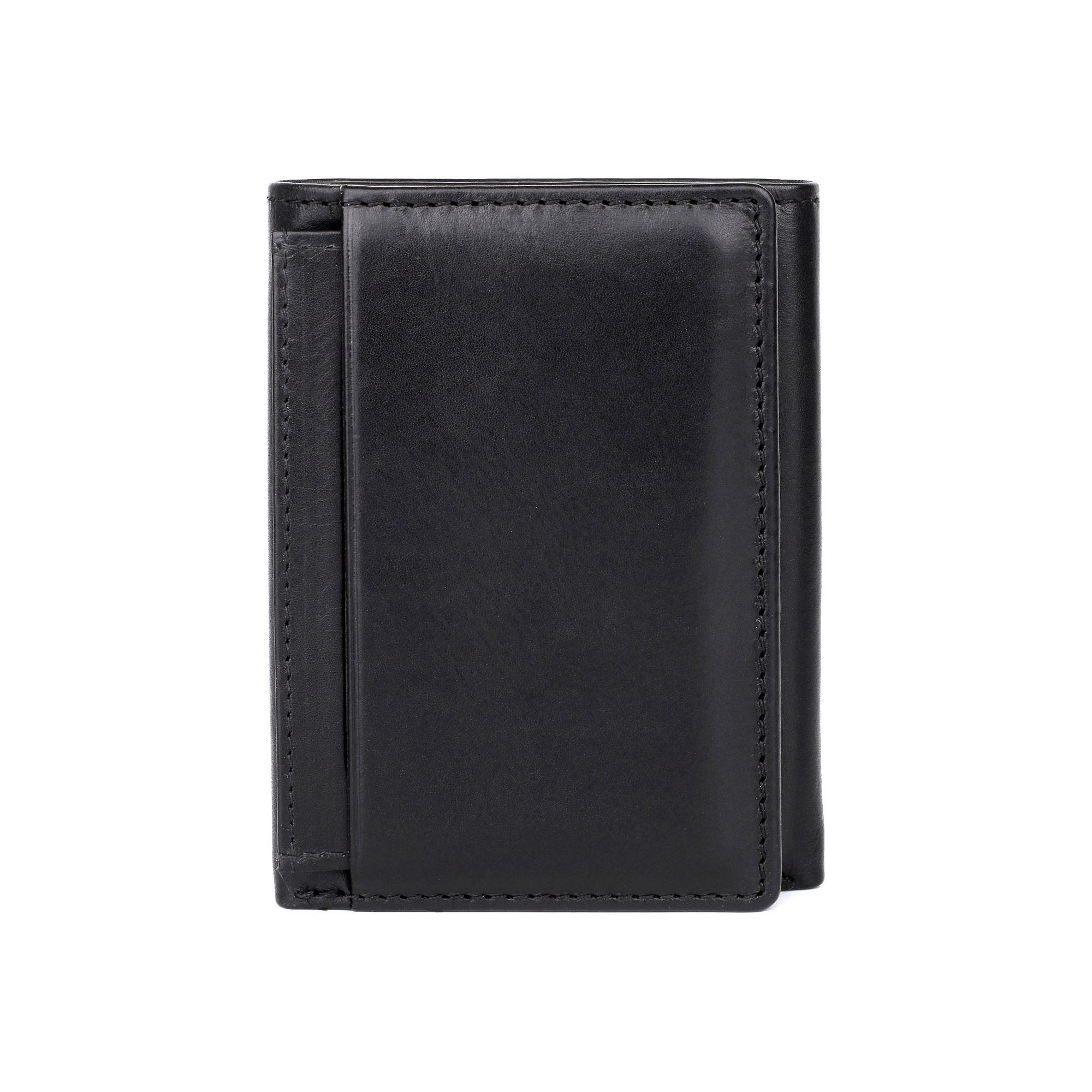 Mens Dopp Regatta Leather I.D. Trifold Wallet, Black