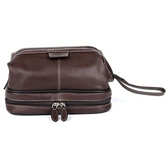 Men's Dopp Country Saddle Travel Kit with Bottles & Toothbrush Holder