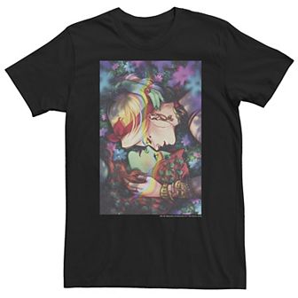 Big & Tall DC Comics Pride Harley Quinn & Poison Ivy Nose Touch Tee