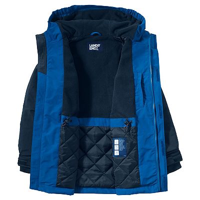 Lands End Boys Squall Fleece Lined Waterproof Insulated Winter Parka XXS Classic Cobalt Radiant Navy