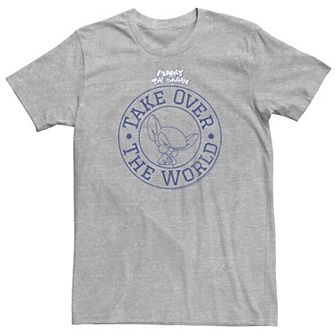 Big & Tall Pinky And The Brain Take Over The World Logo Tee