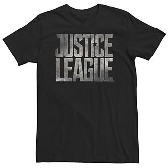 Big & Tall DC Comics Justice Leage Stone Text Stack Tee