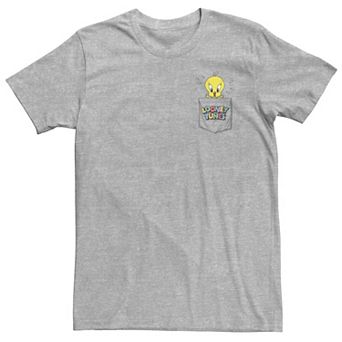 Big & Tall Looney Tunes Tweety Bird Faux-Pocket Tee