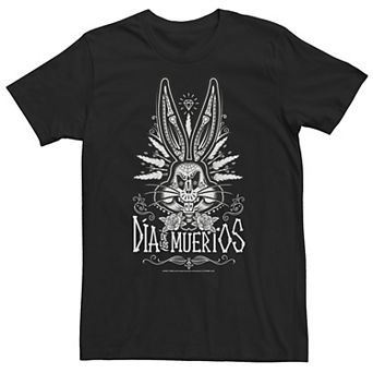 Big & Tall Looney Tunes Dia De Los Muertos Bugs Bunny Big Face Tee