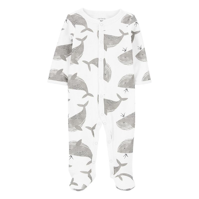 Baby Boy Carters Whale Snap-Up Sleep & Play, Infant Boys, Size: 3 Months,