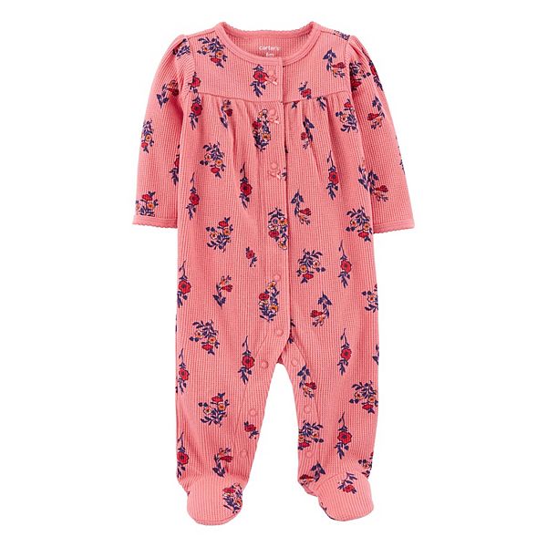 Baby Girl Carter's Floral Thermal SnapUp Sleep & Play