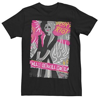 Big & Tall Disney Cruella Hello Cruell World Tee