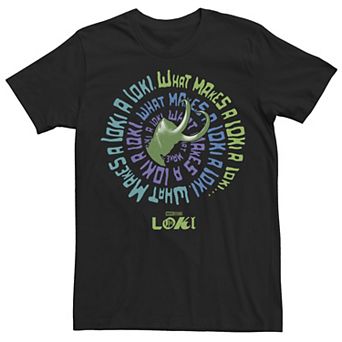Big & Tall Marvel Loki Spiral Quote Tee