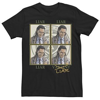 Big & Tall Marvel Loki Liar, Liar, Liar, Variant Loki Box Up Tee