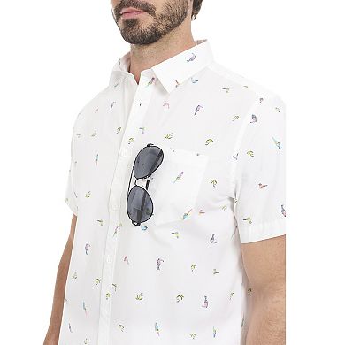 Men's Hurley Birds Stretch Poplin Button-Down Shirt