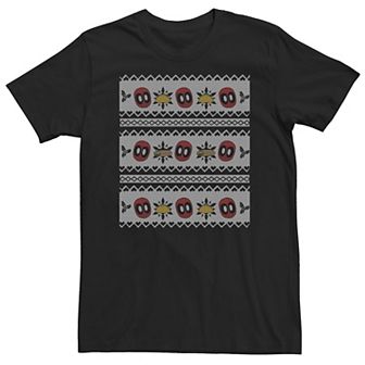 Big & Tall Marvel Deadpool Ugly Christmas Sweater Food Tee