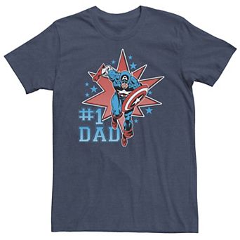 Big & Tall Marvel Captain America "#1 Dad" Tee