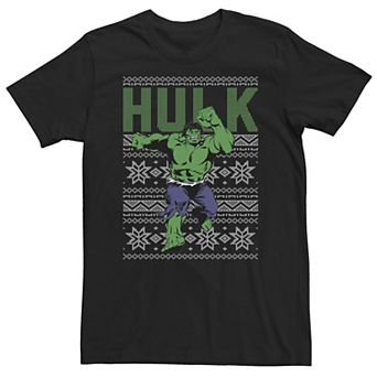 Big & Tall Marvel Hulk Ugly Christmas Sweater Tee