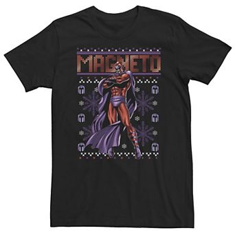 Big & Tall Marvel X-Men Magneto Purple Ugly Christmas Tee