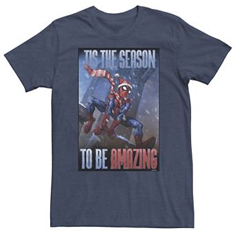 Big & Tall Marvel Spider-Man "'Tis The Season To Be Amazing" Tee