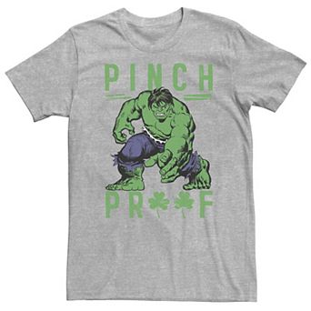 Big & Tall Marvel St. Patty's Vintage Hulk Pinch Proof Tee