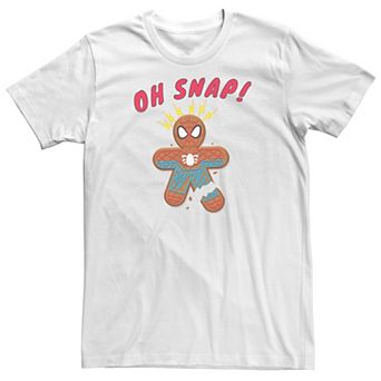Big & Tall Marvel Spider-Man Oh Snap Gingerbread Cookie Tee