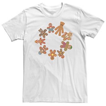 Big & Tall Marvel Avengers Gingerbread Cookie Circle Tee