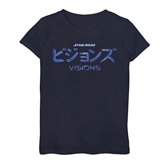 Girls 7-16 Star Wars Visions Kanji Combined Logo Graphic Tee
