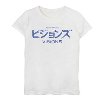 Girls 7-16 Star Wars Visions Kanji Combined Logo Graphic Tee