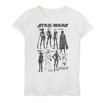 Girls 7-16 Star Wars Visions Inked Textbook Poster Graphic Tee