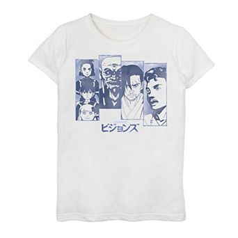 Girls 7-16 Star Wars Visions Group Panel Poster Graphic Tee