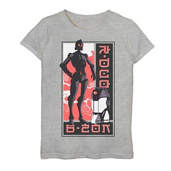 Girls 7-16 Star Wars Visions Droid Kanji Box Up Graphic Tee