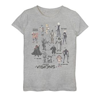 Girls 7-16 Star Wars Visions Textbook Character Poster Graphic Tee
