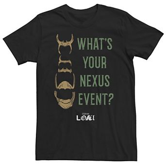 Big & Tall Marvel Loki "What's Your Nexus Event?" Tee