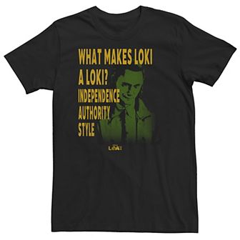 Big & Tall Marvel Loki Style Quote Tee