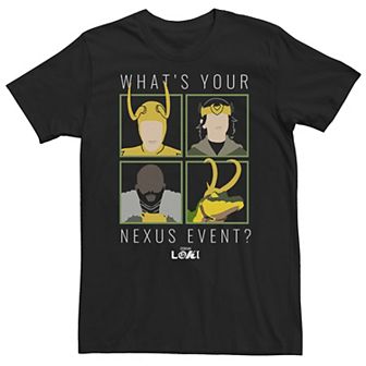 Big & Tall Marvel Loki "What's Your Nexus Event? Tee
