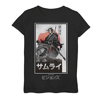 Girls 7-16 Star Wars Visions Samurai Box Up Poster Graphic Tee