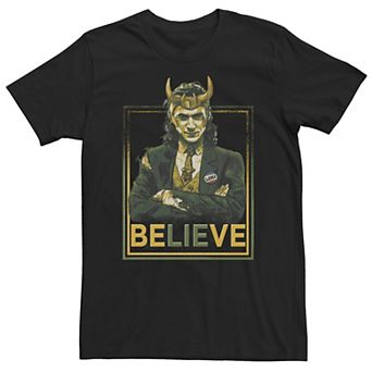 Big & Tall Marvel Loki BeLIEve Portrait Tee