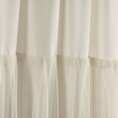 Lush Decor Tulle Skirt Solid Window Curtain Set