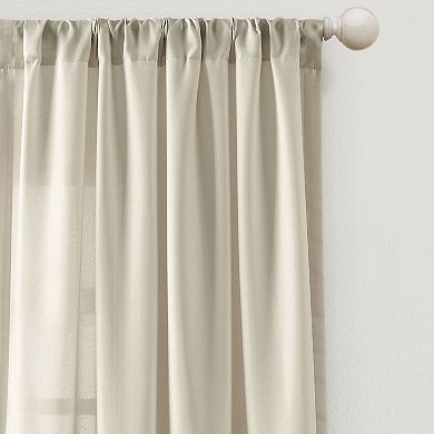 Lush Decor Tulle Skirt Solid Window Curtain Set