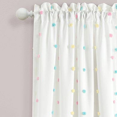 Lush Decor Rainbow Tufted Dot Window Curtain