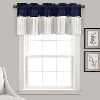 Lush Decor Linen Button Valance