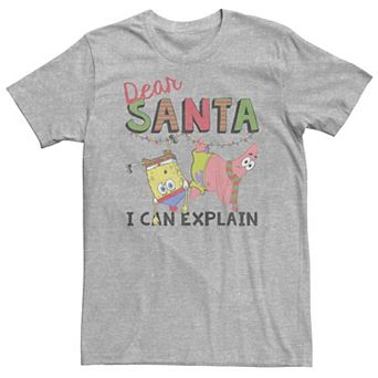Big & Tall Nickelodeon SpongeBob SquarePants "Dear Santa I Can Explain" Tee